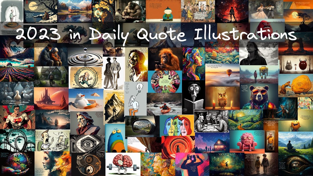 2023 - A Year in Daily Quote Illustrations