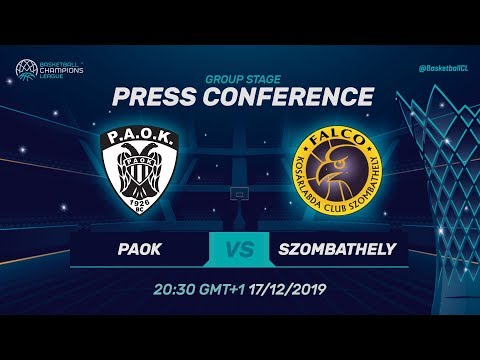PAOK v Falco Szombathely - Press Conference - Basketball Champions League 2019-20