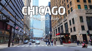 Chicago walking tour 4K  , Walking on N Wabash Ave 📍, Downtown Chicago #usa #chicagoland #windycity