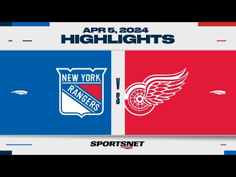 NHL Highlights | Rangers vs. Red Wings - April 5, 2024