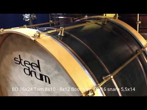 Steeldrum Copper drumset test