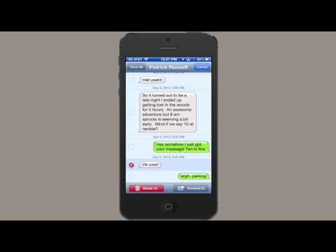 Part of a video titled What Does Forward a Text Mean? : Apple Devices & Other Tech Tips