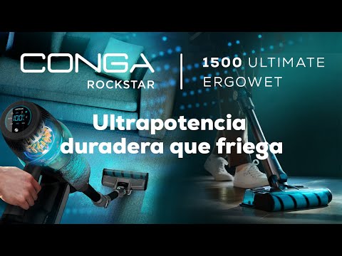 Aspirador Vertical Digital Conga Rockstar 1500 Ultimate ErgoWet Cecotec,  26x28x‎126 cm — Qechic