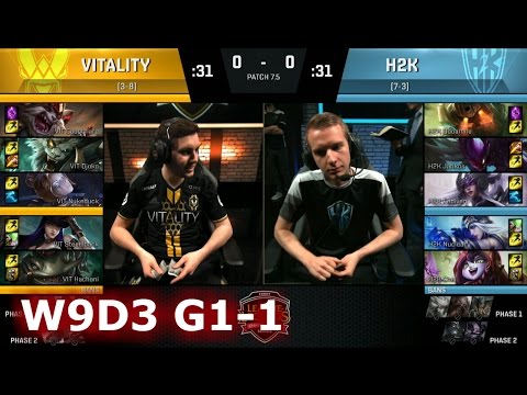 Vitality vs H2K Gaming | Game 1 S7 EU LCS Spring 2017 Week 9 Day 2 | VIT vs H2K G1 W9D2