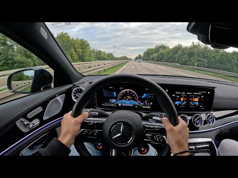 Mercedes AMG GT 53 4-Door POV Drive on the Autobahn // No Speed Limit