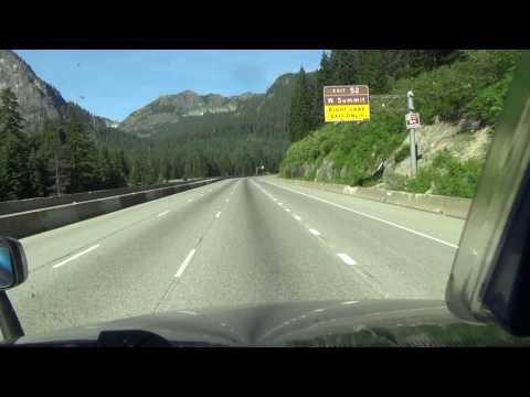 Driving up Snoqualmie Pass