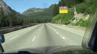 Driving up Snoqualmie Pass