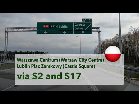 🇵🇱 Driving from Warsaw City Centre to Lublin via S2 and S17 Expressways.