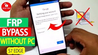 (New) Bypass Google Account Samsung S7 Edge | Without Pc | Without Wifi #AndroidUnlock