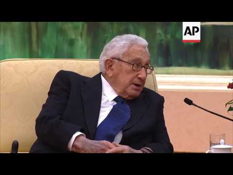 Fmr US Sec of State Kissinger meets President Xi
