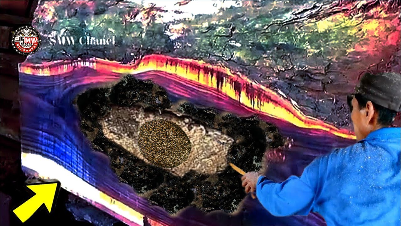 Cruel !! Something Surprise Disgusting In The Giant Wood At Sawmill