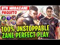100% Unstoppable, Zane Perfect Play [ BTK MobaZane Paquito ] Mobile Legends Gameplay And Build.