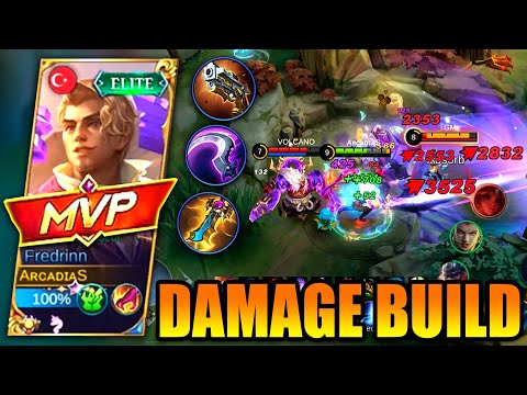 NEW DAMAGE BUILD!!🔥[ PLEASE TRY ] You Won't Believe This Damage! - Fredrinn Mlbb