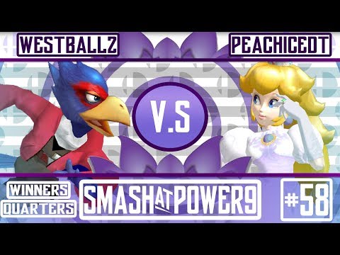 S@P9 #58 - G2 | Westballz (Falco/Marth) VS RB | PeachIcedT (Peach) - SSBM Winners Round 3