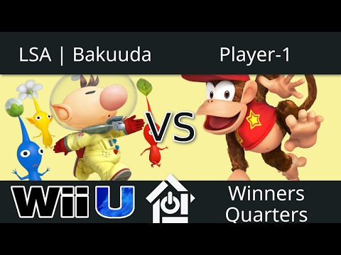 We Tech Those 9 - LSA | Bakuuda (Olimar) vs Player-1 (Diddy Kong) - Smash 4 Winners Quarters