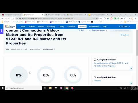 FY23 Grading Chemistry Assignments & Adding Assessments in StemScopes