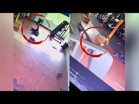 Gym Ghost Caught On Camera Trying To Pull Man Into Afterlife...