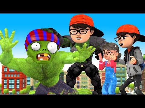 Couple GYM Boy Transform Nickhulk Vs Giant Zombies Save City - Scary Teacher 3D Happy Ending Story