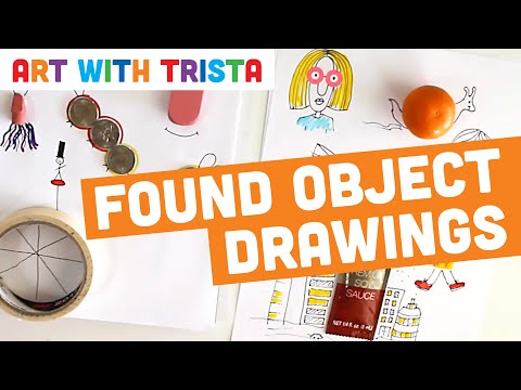 Found Object Drawing Art Tutorial - Art With Trista