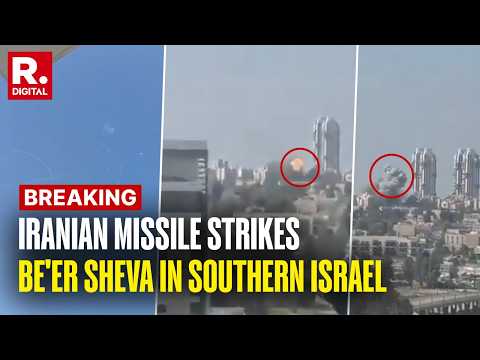 BREAKING: Iran's Ballistic Missile Seen Crashing Into Israel's Be'er Sheva City