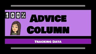 Advice Column: Tracking Data