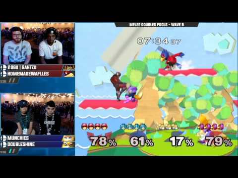 Smash n Splash 3 - 20GX | Gahtzu & HomeMadeWaffles vs. Munchies & Doubleshine - SSBM - Doubles Pools