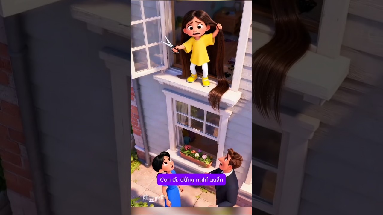 Cô gái cắt mái tóc dài để bảo vệ bà