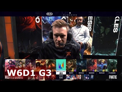 Misfits vs Fnatic | Week 6 Day 1 S9 LEC Summer 2019 | MSF vs FNC W6D1