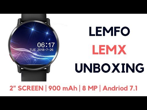 LEMFO LEMX UNBOXING - 2.03" Screen, 1GB/16GB, Andriod 7.1, 8MP, MT6739
