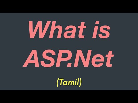What is ASP NET? | Overview | Web App Architecture | Tamil
