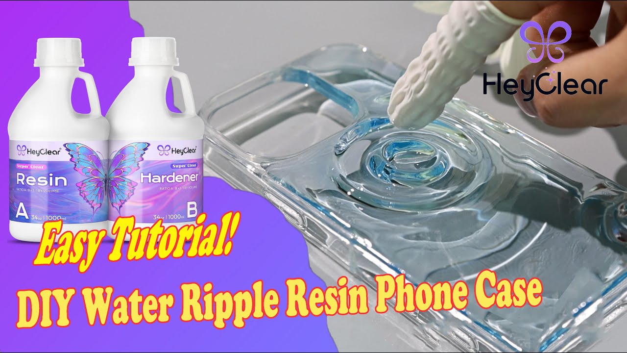 Resin ripple phone case #resinart  #diyphonecase  #heyclear  #resintutorials