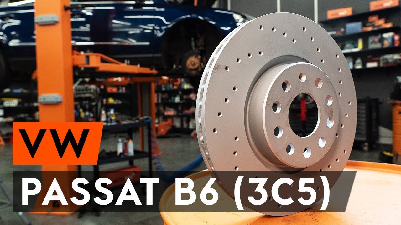 Kaip pakeisti VW Passat 3C B6 Variant stabdžių diskų: priekis - keitimo instrukcija