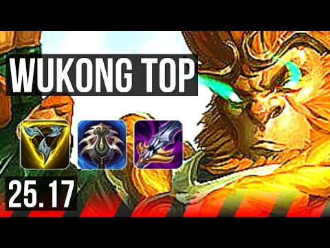 WUKONG vs RUMBLE (TOP) | 6 solo kills, 16/3/9, Legendary, 39k DMG | KR Master | 25.17