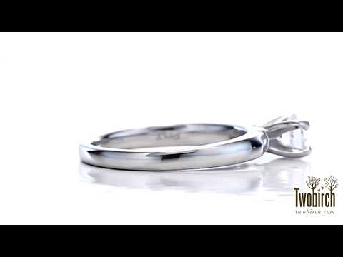 1/4 Carat 3 Stone Engagement Ring - TwoBirch - TB-ENG-295-WG-AD