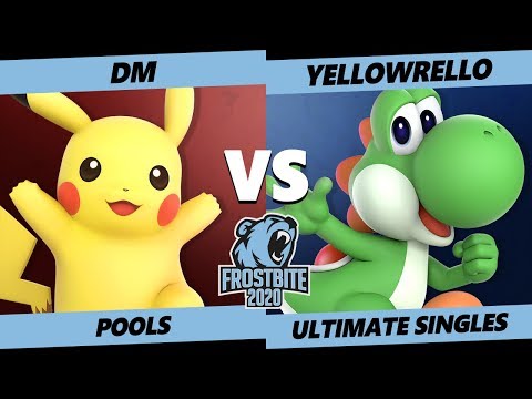 Frostbite 2020 SSBU Pools - Sinai | DM (Pikachu) Vs. YellowRello (Yoshi) Smash Ultimate Singles