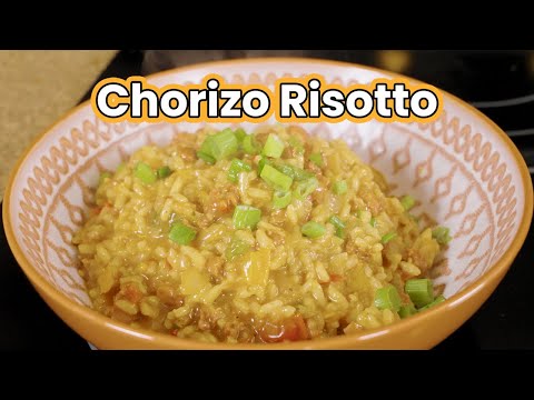 This EASY Spicy Chorizo Risotto is Mouthwatering