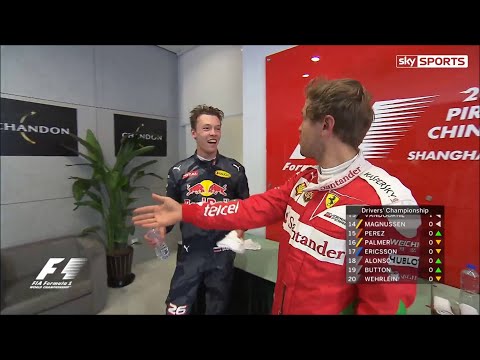 "You came like a torpedo" | Vettel vs Kvyat VERY TENSE moment in the cool down room after China 2016