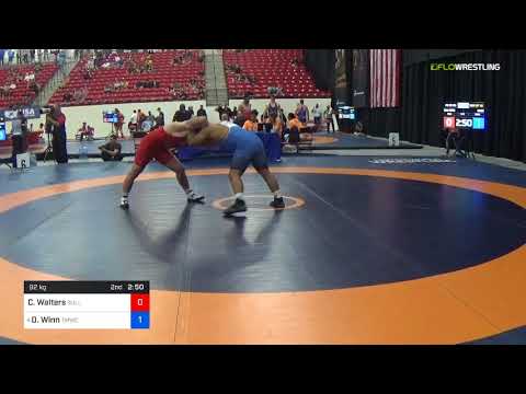 2018 Marine Corps US Open/Senior Men's Freestyle 92 Rnd Of 32 - Cody Walters (Bull) Vs. Deron Winn