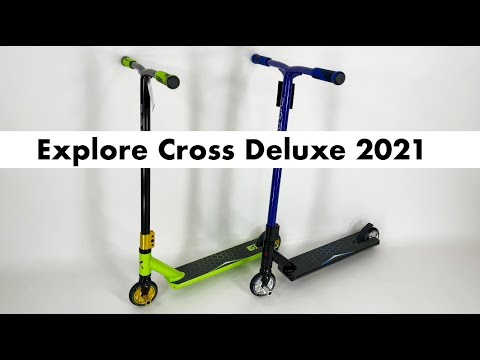 Трюковый самокат Explore Cross Deluxe синий + пега - фото 1 - id-p1402841075