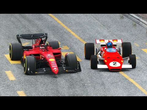 Ferrari F1 2022 vs Ferrari F1 1971 - Monaco 1966
