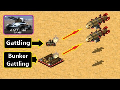 Bunker Gattling vs Normal Gattling - Red Alert 2