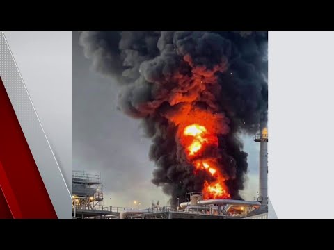 Large fire breaks out at Dow Plant B in Freeport