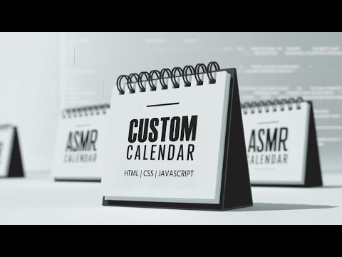 Asmr Coding A Custom Calendar Html Css Javascript No Voice Only Code Frontcoder