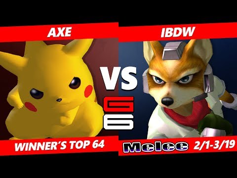 Genesis 6 SSBM - Tempo | Axe (Pikachu) VS MnT | IBDW (Fox) Smash Melee Winner's Top 64