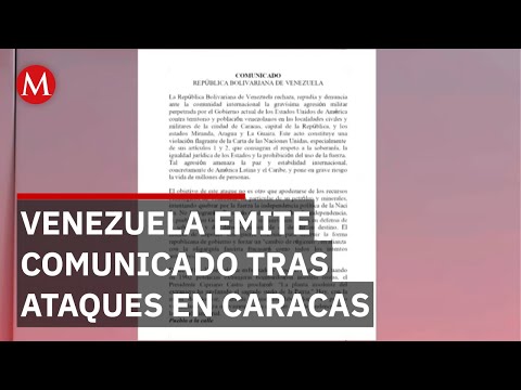Venezuelan government issues statement on attacks in Caracas and capture of Maduro