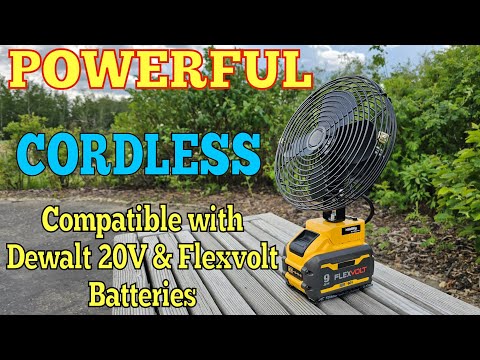 Cordless Fan Compatible with Dewalt 20V & Flexvolt Battery