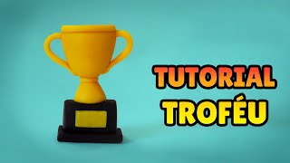 🔴 FAÇA um TROFÉU Miniatura - Tutorial Fácil Biscuit, Pasta Americana, Clay ou Plastilina - DIY
