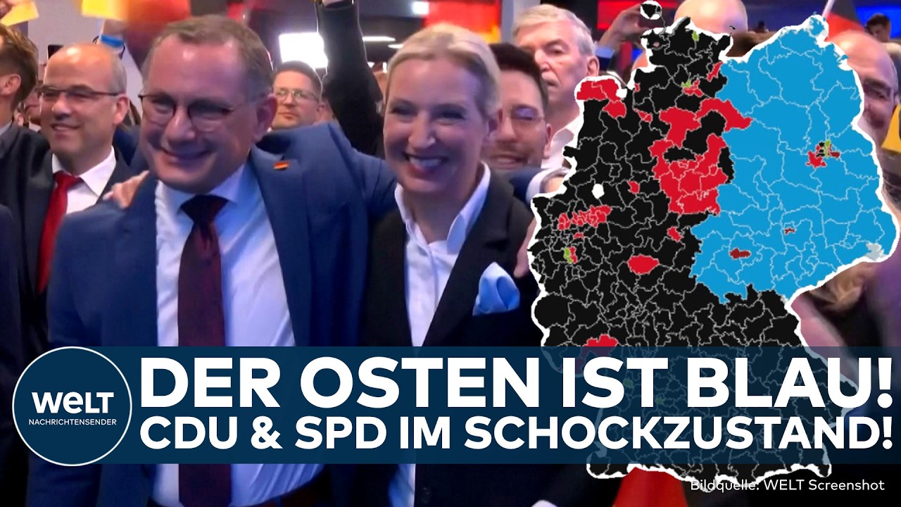 AFD SIEGT IM OSTEN: Ostdeutschland ist dunkelblau! AfD in fünf Bundesländern stärkste Kraft!
