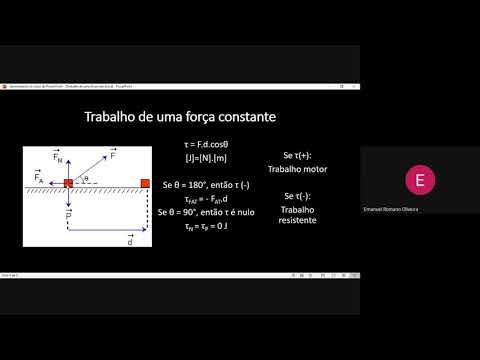 Trabalho de uma força constante e variável