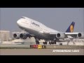 Lufthansa Boeing 747-8 Intercontinental [D-ABYF] CLOSE UP Takeoff to Frankfurt